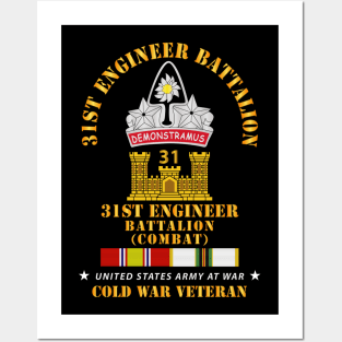 31st Engineer Bn (Combat) w COLD SVC Posters and Art